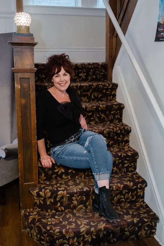 Nancy on Stairs
